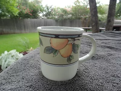 Mikasa Garden Harvest Orange Pears Green Leaves Blue Grapes Off White Mug • $10