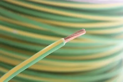 Earth Cable Single Core 6mm Green & Yellow Choose Your Length Free Postage • £5.25