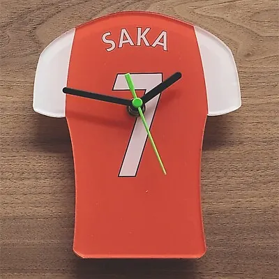 £28.99 • Buy Quartz Clock, In Style Of Arsenal Players Shirt + Name Number, Battery Incl.