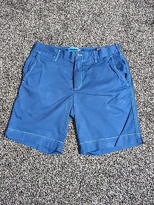 Polo Ralph Lauren Shorts Mens W30 Blue Straight Fit Pima Cotton Chinos • £12.99