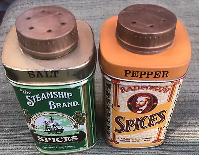 Vintage The Steamship Brand Spices Salt Shaker & Radford's Spices Pepper Shaker • $10