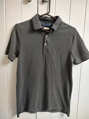 Premium By Jack & Jones Men's Charcoal Short Sleeve Polo Shirt Logo Size Medium  • £4.50