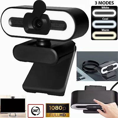 Webcam W/ Microphone Full HD 1080P For PC Desktop/Laptop Auto Focus Web Camera • $12.55