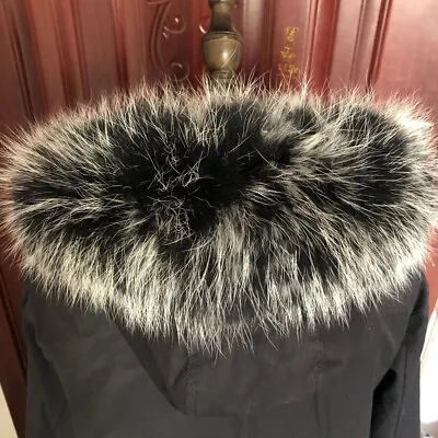  100% Real Raccoon Fur Collar / Wrap / Scarf Jacket Collar Unsix Jacket Collar  • $29.99