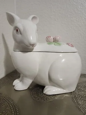 Fitz And Floyd Rabbit Soup Tureen With Ladle Easter- RARE  • $175
