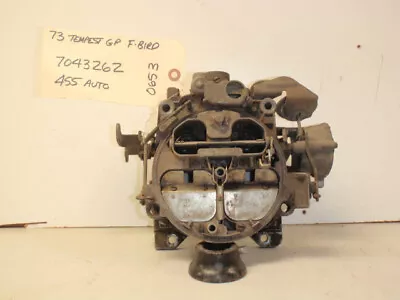 1972 Gto/formula/grand Prix 455 250 Hp Automatic Qjet Carburetor Pt #7043262 • $299.99