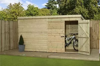 Empire 1000 Pent Garden Shed Wooden 10X4 10ft X 4ft SHIPLAP TONGUE & GROOVE PRES • £662.40