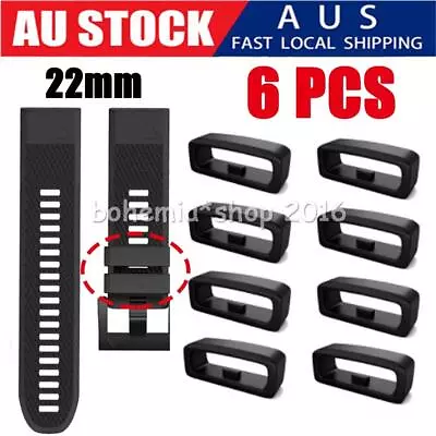 6PCS Watch Strap Band Loop Fastener Ring Bracelet Hoop For Garmin 5/5 Plus 22MM • $9.79