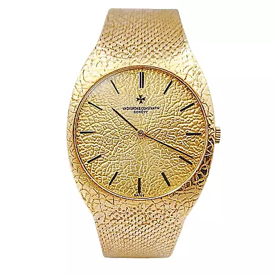 Men's Vacheron & Constantin 33mm Vintage Solid 18K Gold Watch With Gold Dial. • $7995