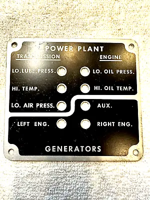 Military Generator Power Plant Data Plate 25907528064 • $5.95
