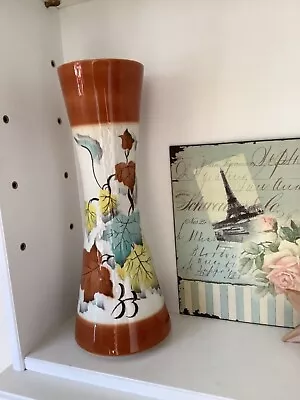 Stunning Vintage Retro E. Radford Hand Painted Tall Vase V.G.C. • £15