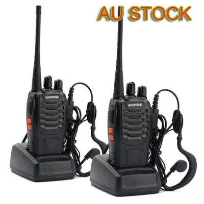 $39.99 • Buy 2X BF-888S 400-470MHz 2 Way Radio UHF Walkie Talkie Hum