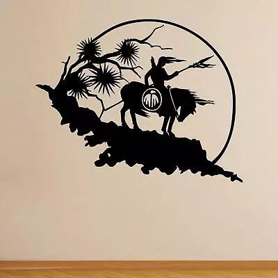 £10.90 • Buy Native American Indian On Horse Wall Sticker Decal Transfer Home Matt Vinyl UK