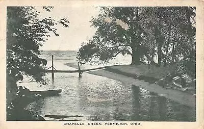 J73/ Vermilion Ohio Postcard C1910 Chapelle Creek Boats Lake Erie 121 • $10.35