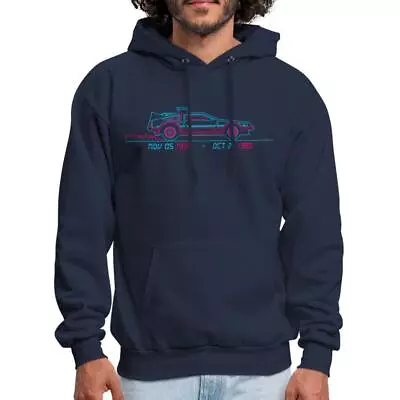 Back To The Future Delorean Travel Dates Men's Hoodie • $47.99