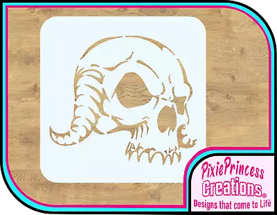 Skull F Horror Mylar 190 Stencil Reusable Airbrush Spray Paint Wall Art Decor • $10.95