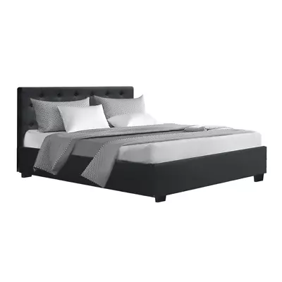 $245.70 • Buy Artiss Bed Frame Double Size Gas Lift Base With Storage Charcoal Fabric Vila