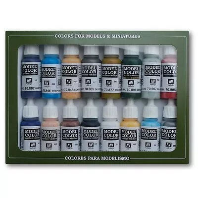 Model Color American Civil War Acrylic Paint Set - 16 Colours 70.111 Vallejo • £29.49