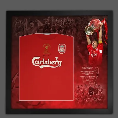 £299.99 • Buy Steven Gerrard Front Signed Liverpool Football Shirt In A Picture Mount Display