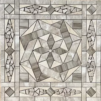 36  X 36  Tile Medallion Deco Mosaic Accent - Happy Floors Sonoma Tile Series • $305