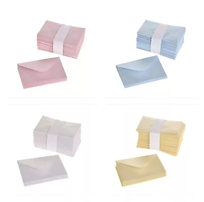 Small Pearlised Effect Envelopes 100 X 65mm 80gsm Wedding Dinner Money Gift New  • £2.49