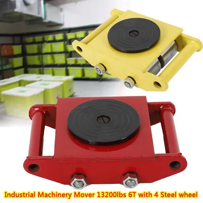 $68 • Buy Industrial Machinery Mover,6T 13200LBS Machinery Skate With 4 Steel Rollers Cap