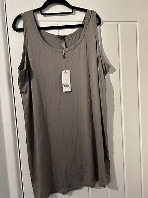Grey Longline Vest Top Size 22/24 By Evans • £7
