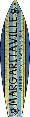 Margaritaville Metal Surfboard Sign 17  X 4.5  Wall Decor - DS • $21.95