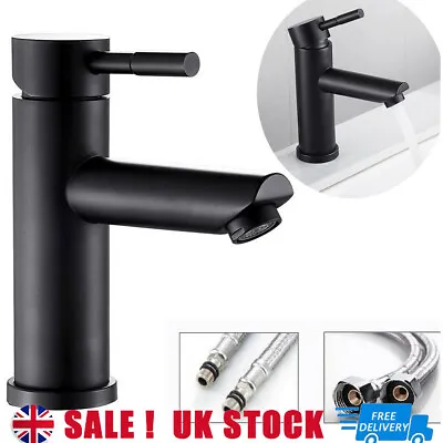 £13.39 • Buy Modern Basin Mixer Sink Tap Brass Single Lever Bathroom Matte Mono Faucet Black