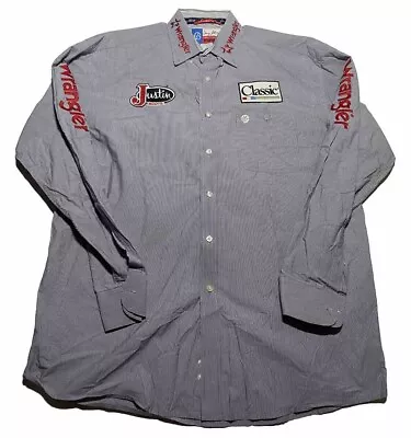 Men's Wrangler Rodeo Sponsor L/S Button Up Western Shirt XL AK9 • $55