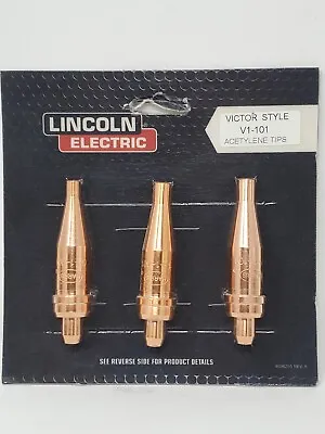3 PACK Lincoln Electric Oxy-Acetylene Cut Tip Victor Style V1-101 HARRIS V • $19.99