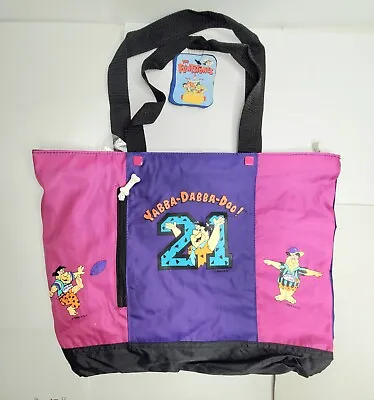 Vintage Flintstones Hand Bag Purse Tote Cartoon Comic Large 1994 NWT • $25.99