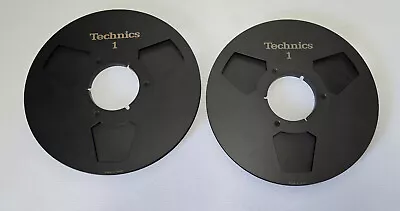 Pair Technics Original Reel To Reel 10.5  Metal Take Up Reel 1/4  Tape • $275