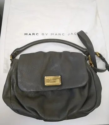 Marc By Marc Jacobs Lil Ukita Crossbody Shoulder Bag Gray Pebbled Leather  • $99.99