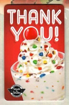 STEAK 'N SHAKE Thank You M&M Shake ( 2015 ) Gift Card ( $0 ) • $2.50