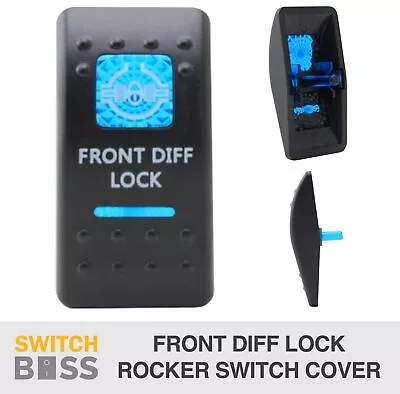 Rocker Switch Cover Only FRONT DIFF LOCK- Suit Blue LED Boat Caravan • $8.90