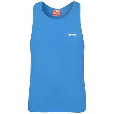 Mens Size Xl Slazenger Blue Racer Back Vest Top Gym Sport Running Next Day Post • £7.99