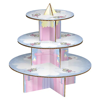 £7.75 • Buy 3-Tier Cake Stand Halloween Fairy Castle Dessert Display Foldable Cardboard