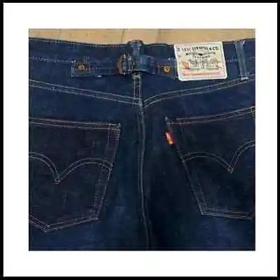 RARE! Vintage Like New Levis BIG E 201 Denim Men's Jeans Buckle Back Rockabilly • $290.48