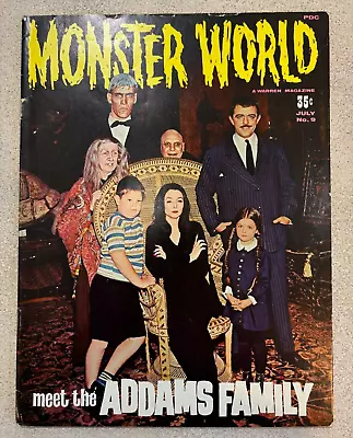 1966 Monster World Magazine #9  The Addams Family Issue FN • $14.99