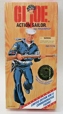 1995 GI Joe WWII ACTION SAILOR Blonde Hasbro 12  Doll MINT In Factory Sealed Box • $59.99