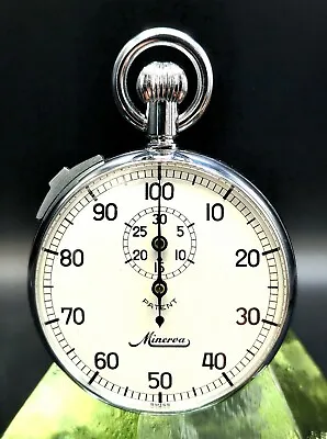 Vintage MINERVA 1960's Tachymeter Swiss Rally Timer Retro Stopwatch !!  • $259