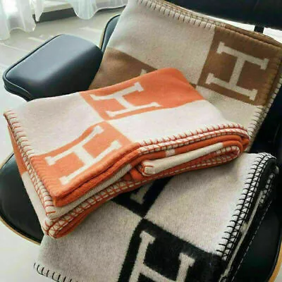 £22.79 • Buy Wool Cashmere Throw Plaid Blankets Pillow Sofa Bedding Shawl Xmas Gift UK New