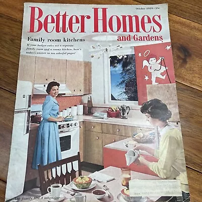 $13.95 • Buy Better Homes & Gardens Magazine October Fine- Grade Complete Vintage Retro 1959