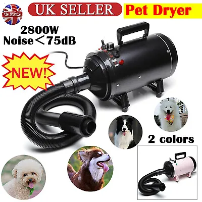 £73.40 • Buy 2800W Pet Dog Hair Dryer Grooming Hairdryer Adjustable Fur Blower Heater Blaster
