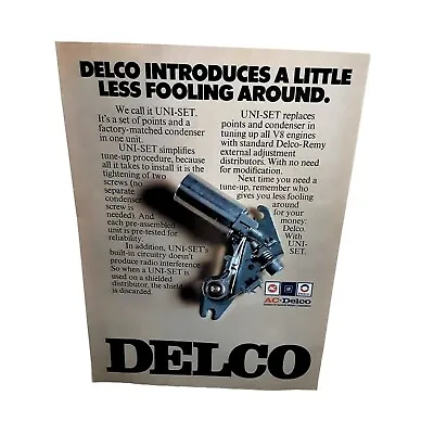 1974 Delco Uniset Points Condensor Original Print Ad Vintage • $6.99