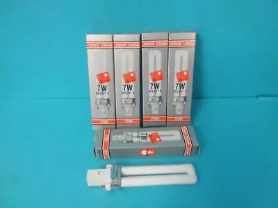 5 NEW 7W OSRAM DULUX S Twin Compact CF Fluorescent Light Bulb F7TT/27K G23 2 Pin • $10.99