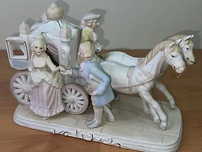 Vintage Victorian Cinderella’s Coach Horse Drawn Carriage 11” Long 7” Tall • $26.21