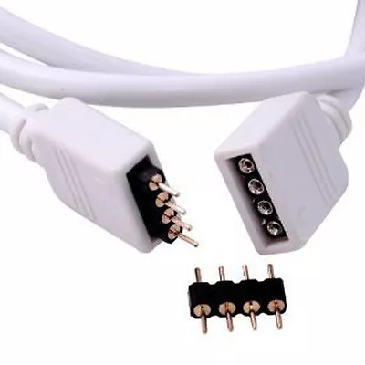 5m Extension Connect Cable 16.4ft 4-pin Plug For LED 3528 5050 RGB Strip Light • $7.99