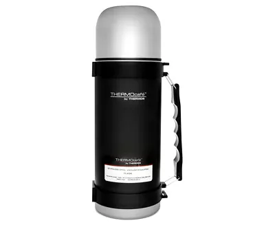 New THERMOS ThermoCafe Stainless Steel Vacuum Insulated Flask 1.0 Litre Black • $34.99